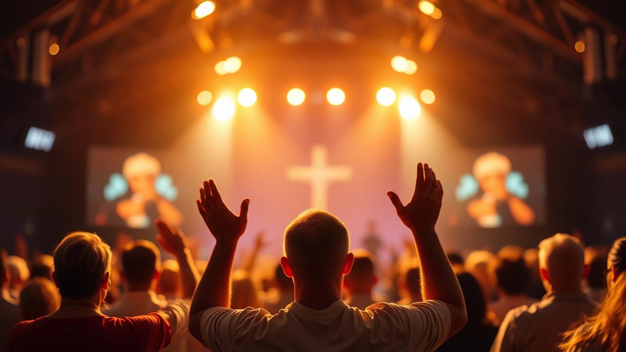 Congregation gathered for Sunday worship